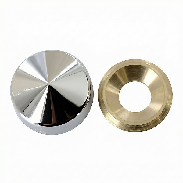 Cache-vis conique Laiton chrome ø16 mm