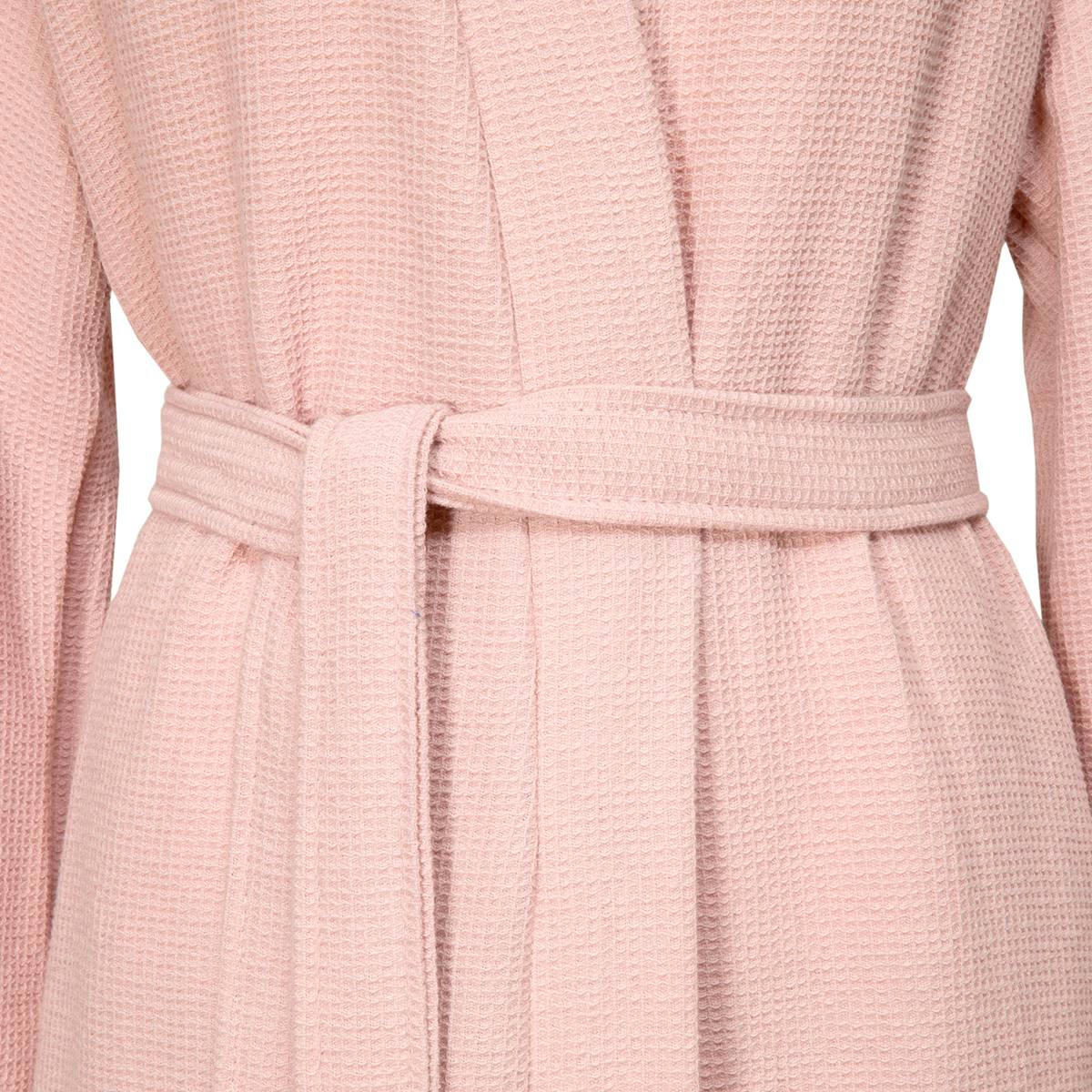 ZORBA - Kimono de bain en  coton nid d'abeille rose L