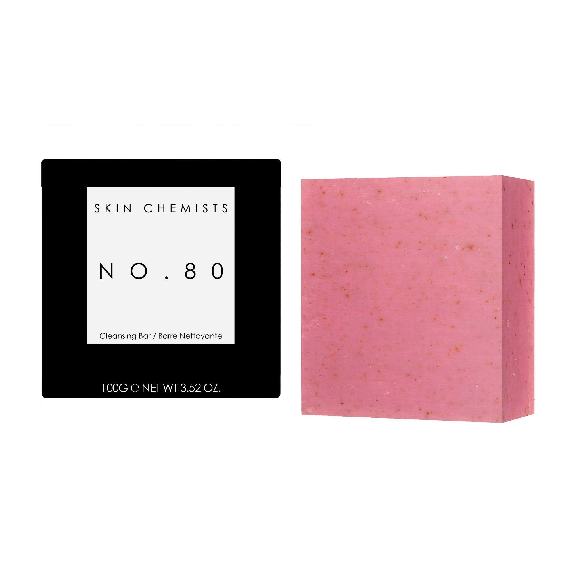 skinChemists professional No.80 Rose Anti-Ageing Cleansing Facial Bar 100g for Hydration and Brightening