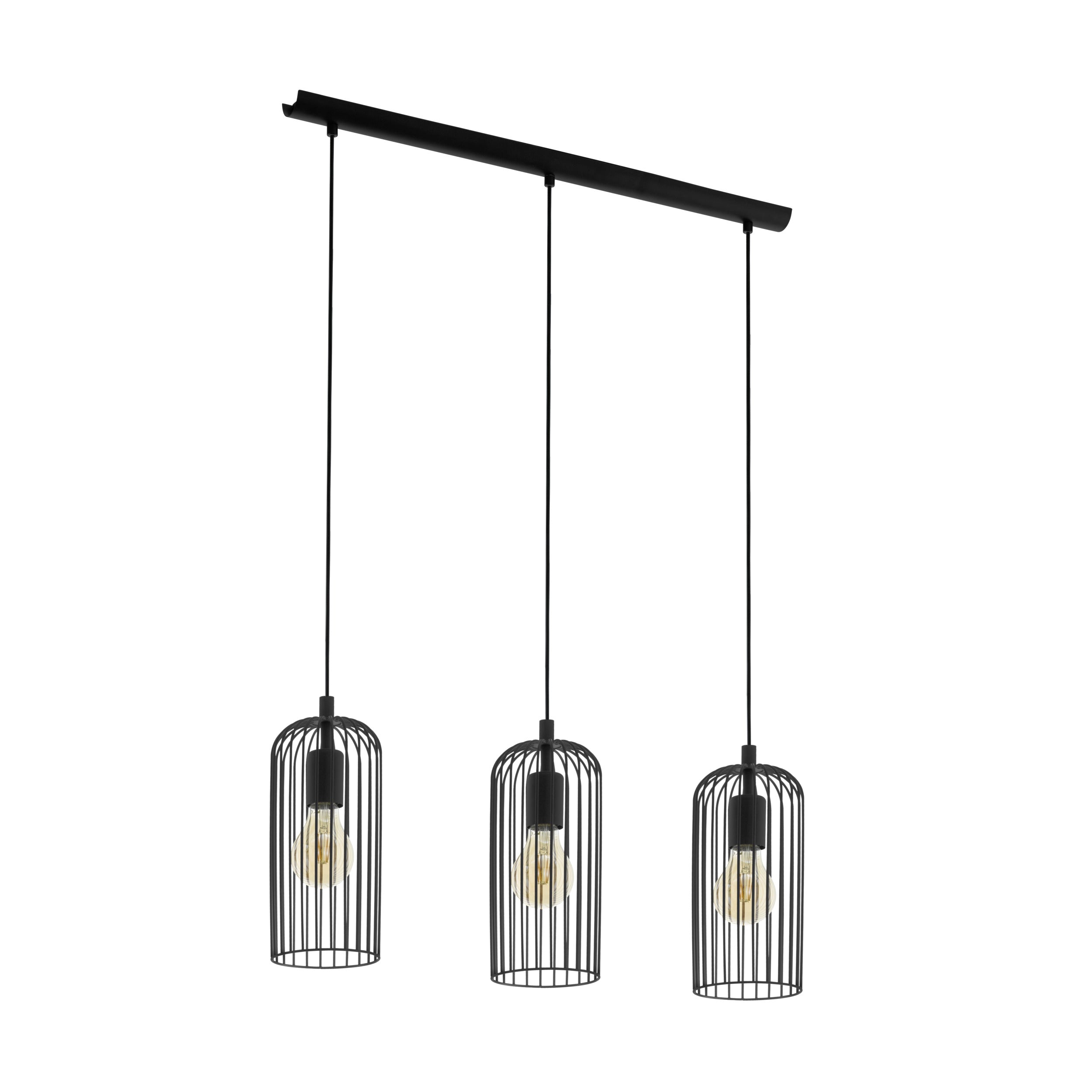 EGLO hanglamp Roccamena 1 - e27 - 73 cm - zwart