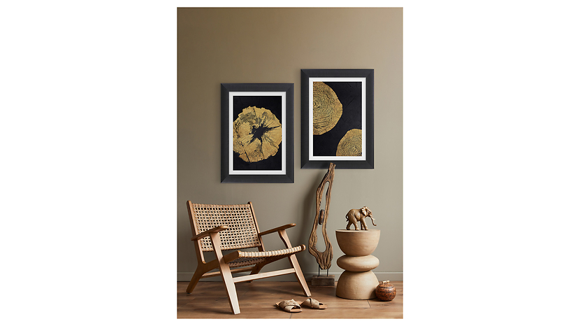Obraz w ramie Golden Wood Line No. 1 65x85 cm