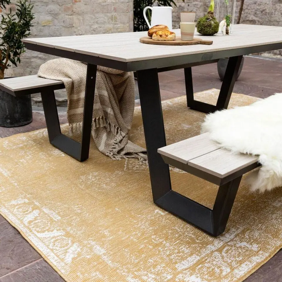 EVA Interior buitenkleed Sage geel/okergeel - 230 x 160 cm