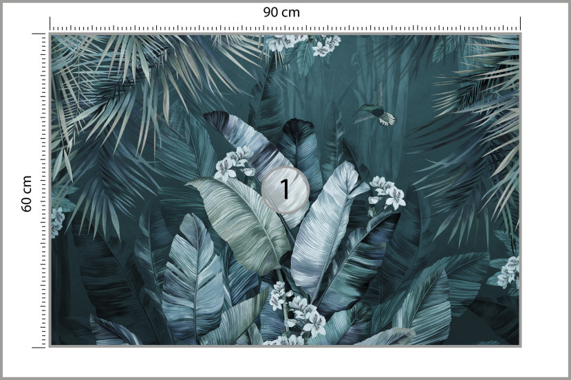 Fototapeta Abstrakcyjne Liście Bananowe 90x60cm