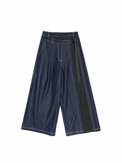 Asymmetric patchwork pants - 280D