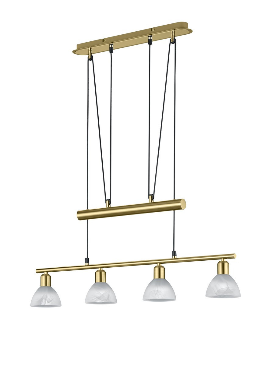 Lampa wisząca złota LEVISTO 4xE14x40W wym: 160x80x11 cm Trio