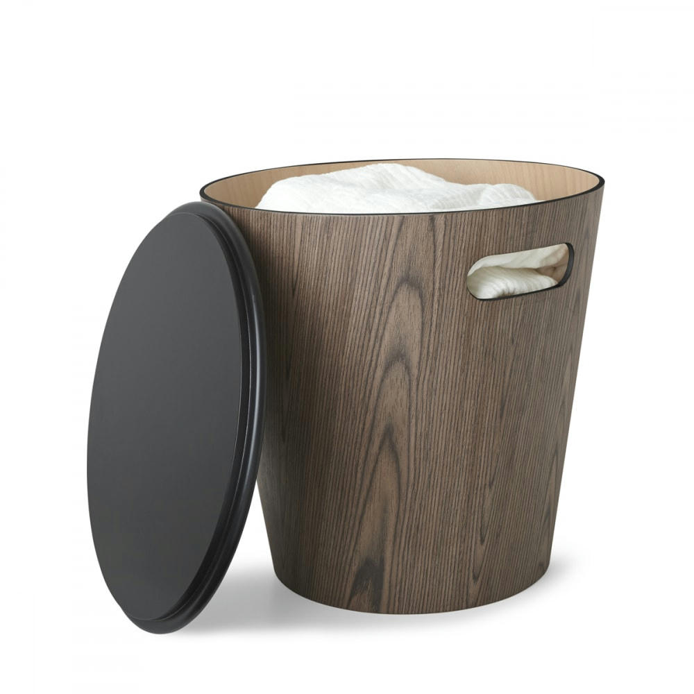 WOODROW - Tabouret de rangement woodrow bois marron