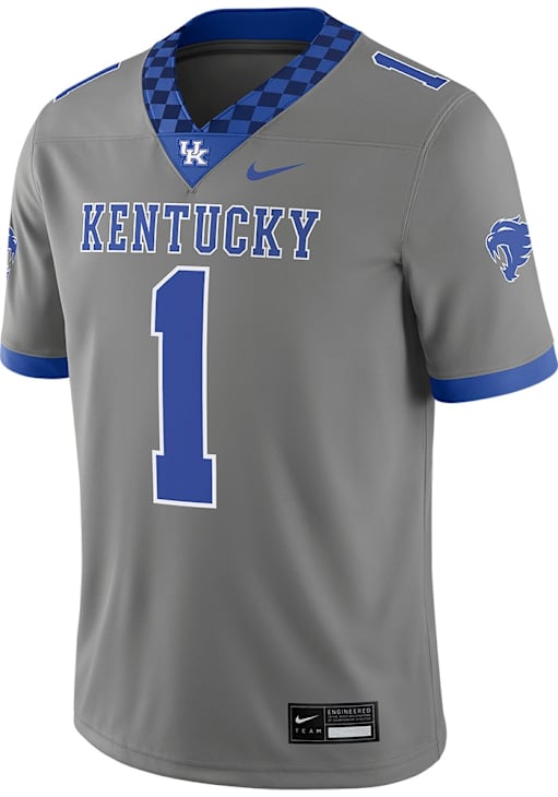 #1 Kentucky Wildcats Nike Alternate Game Jersey - Grey