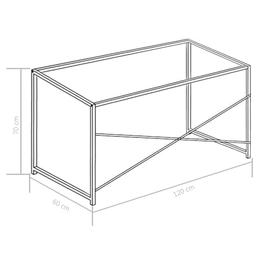 NNEVL Computer Desk Black 120x60x70 cm