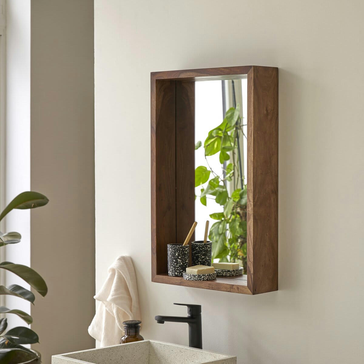 EASY - Miroir en palissandre 70x45 cm