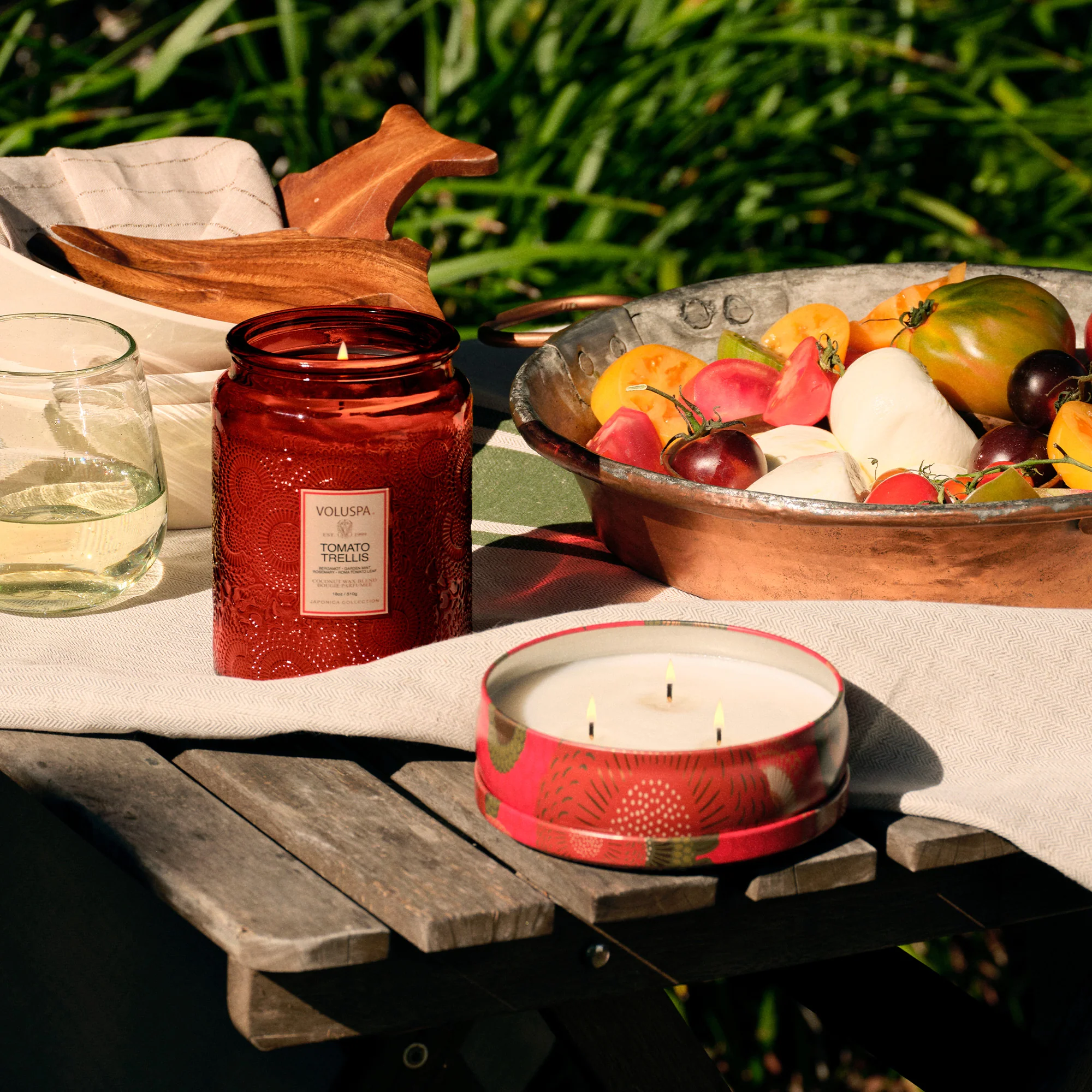 Tomato Trellis - 3 Wick Tin Candle
