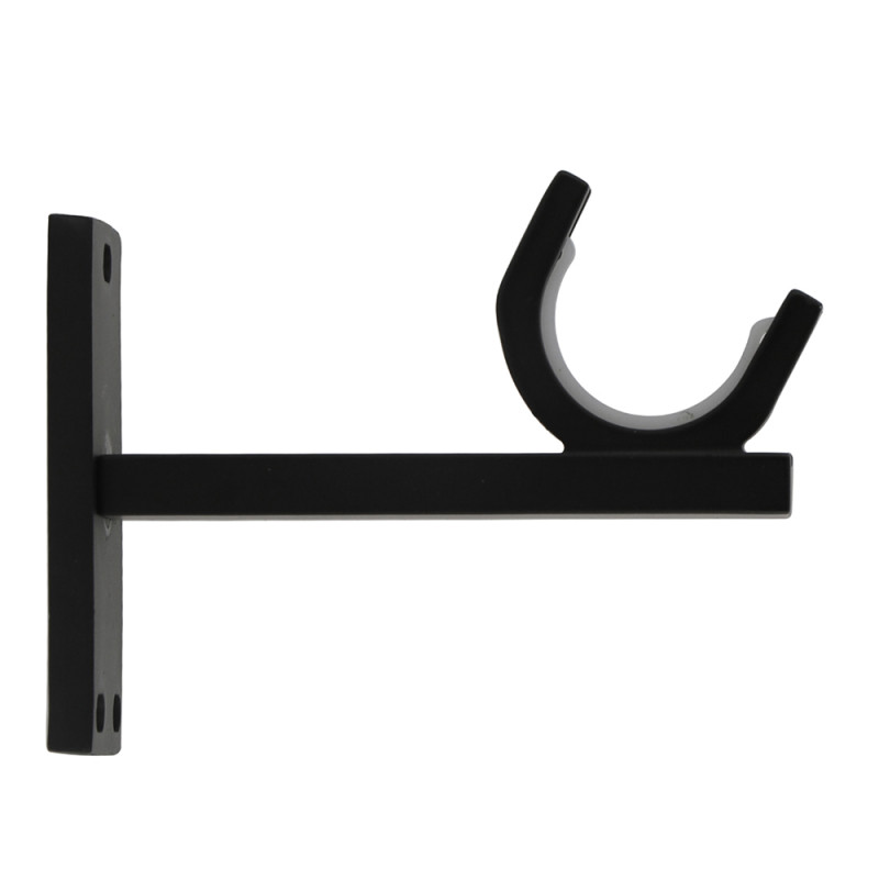 Support de tringle en métal Easy Fix noir mat Ø 28 mm x 8 cm MOBOIS