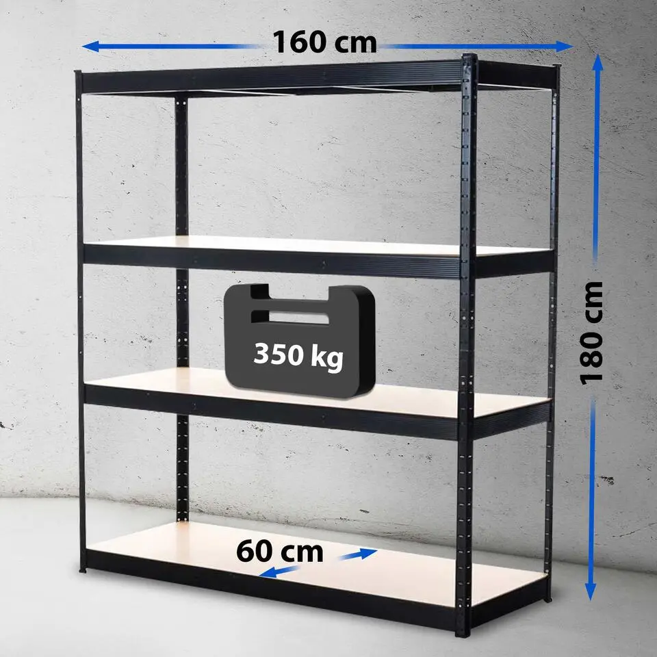 CLP Stellingkast regal Metaal - zwart