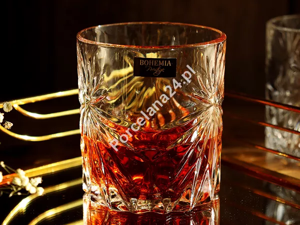 Kpl. szklanek do whisky 0,32 L (6szt)   karafka 0,85L (1szt) Bohemia Prestige - Fiore 4SB.FI.802411