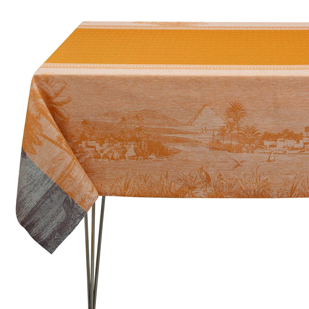 CROISIÈRE SUR LE NIL - Nappe en lin desert 175 x 175