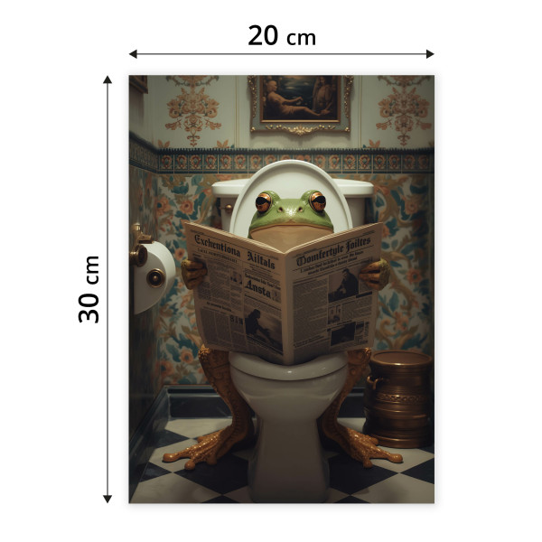 Plakat Żaba w toalecie 20x30cm
