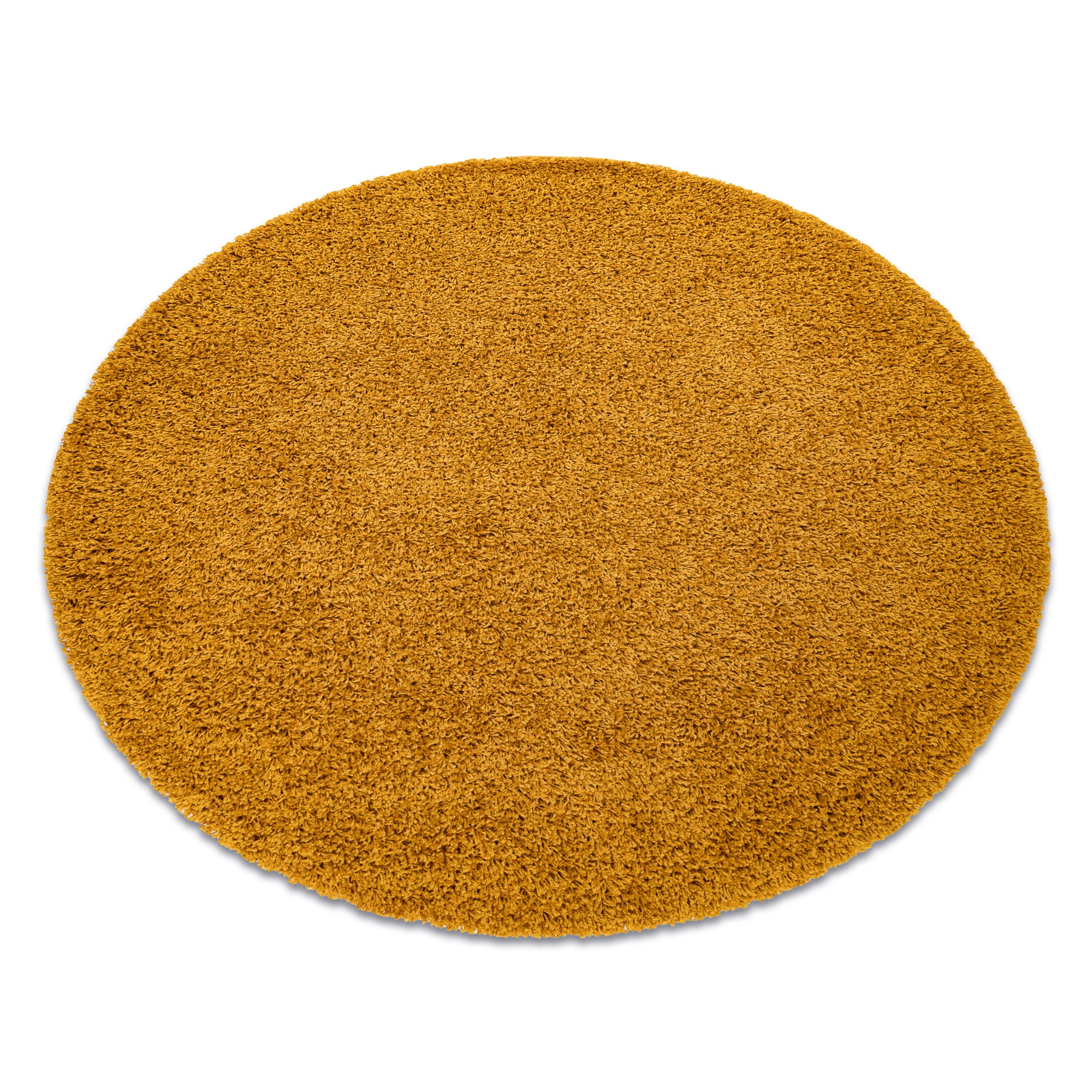 Dywan SOFFI shaggy 5cm złoty koło 80 cm