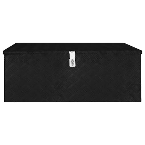 NNEVL Storage Box Black 100x55x37 cm Aluminium