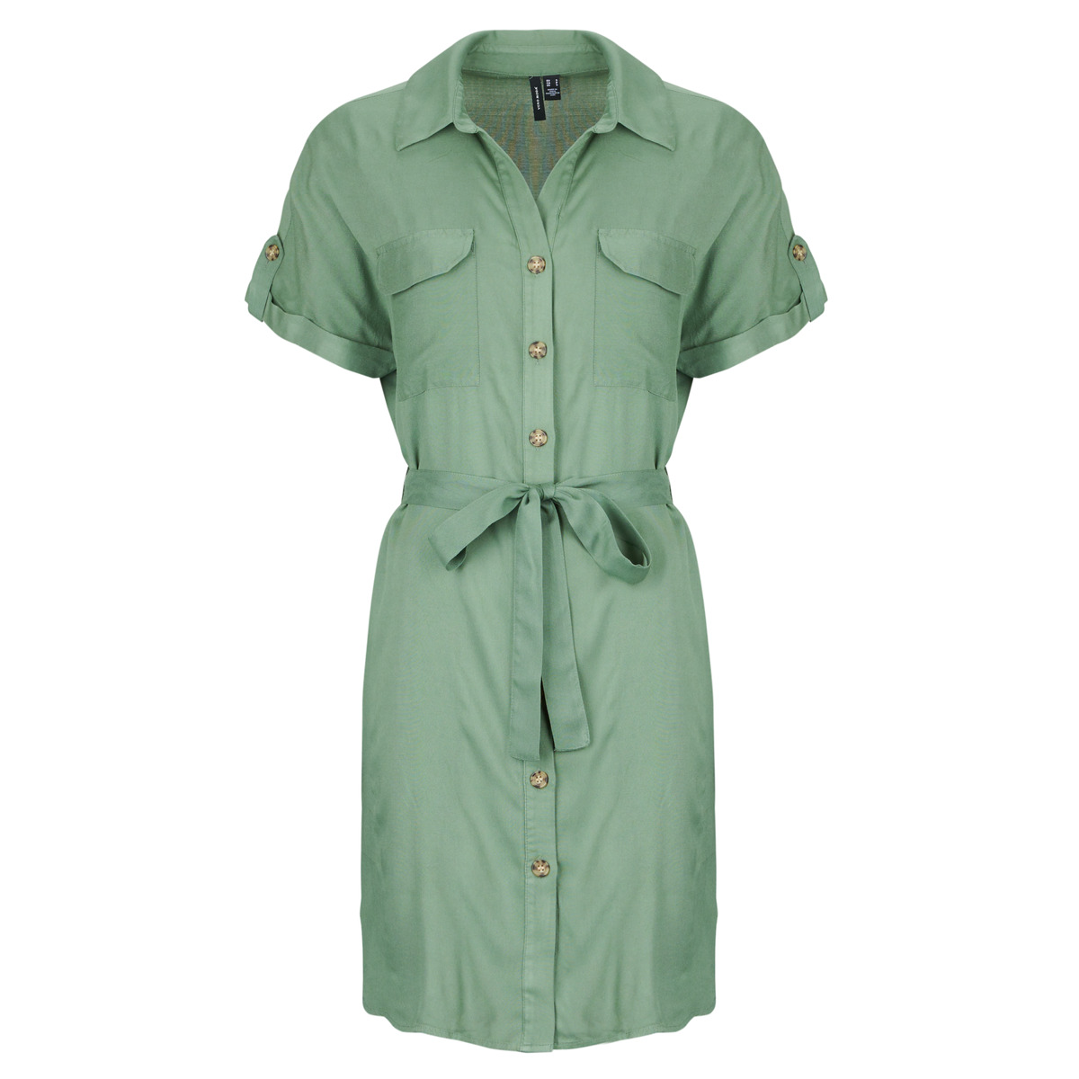 Vero Moda - VMBUMPY SS SHORT - Green