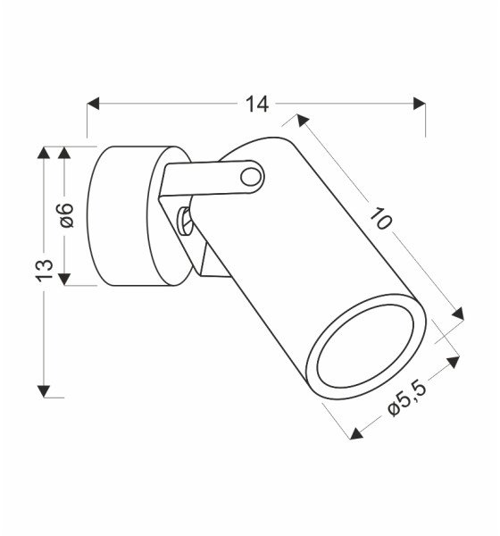 Lampa kinkiet GARY czarny 1x15w gu10 klosz czarny