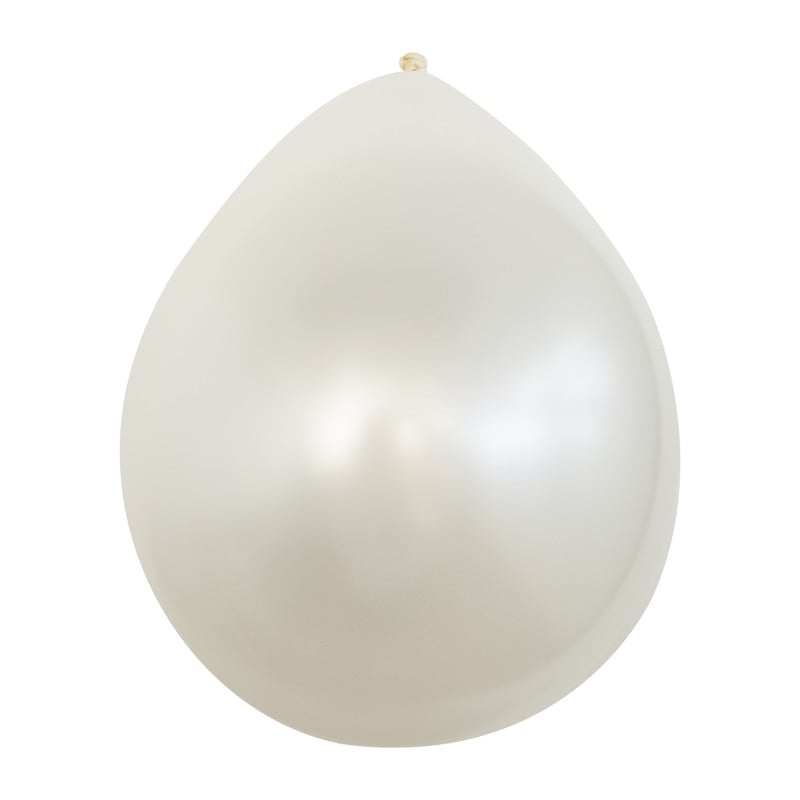 Ballonnen metallic - wit - 9 stuks