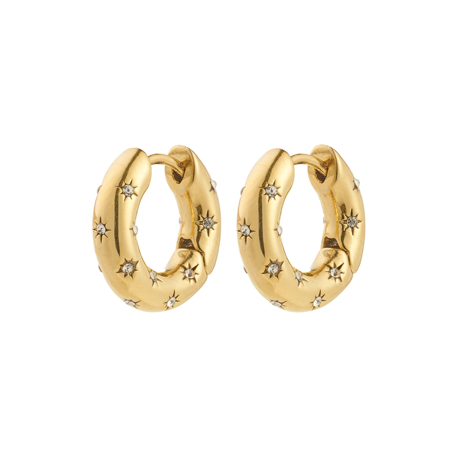 NEVAEH hoops, guldbelagt