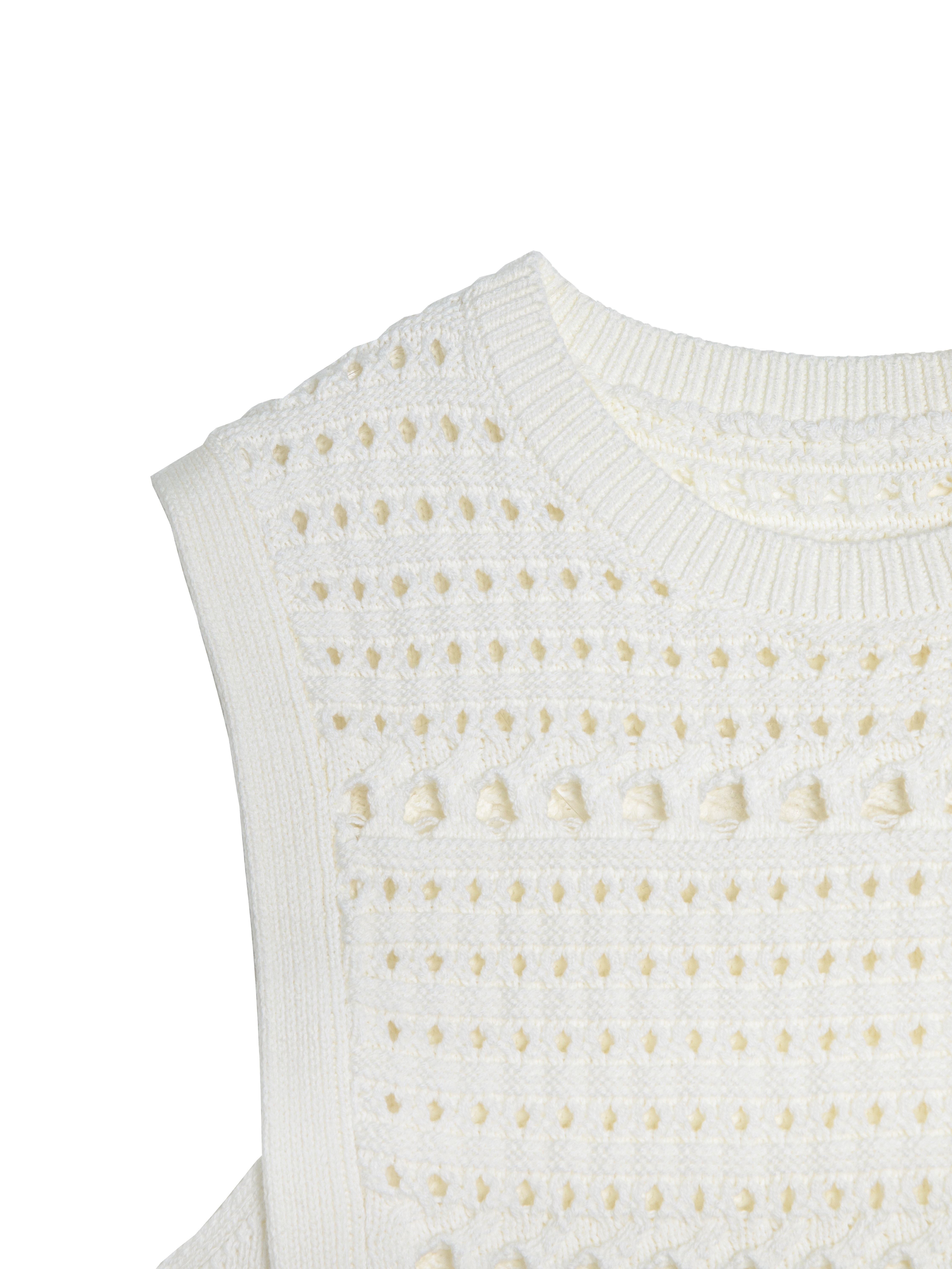 Eyelet Knit Vest - 25WDT298X