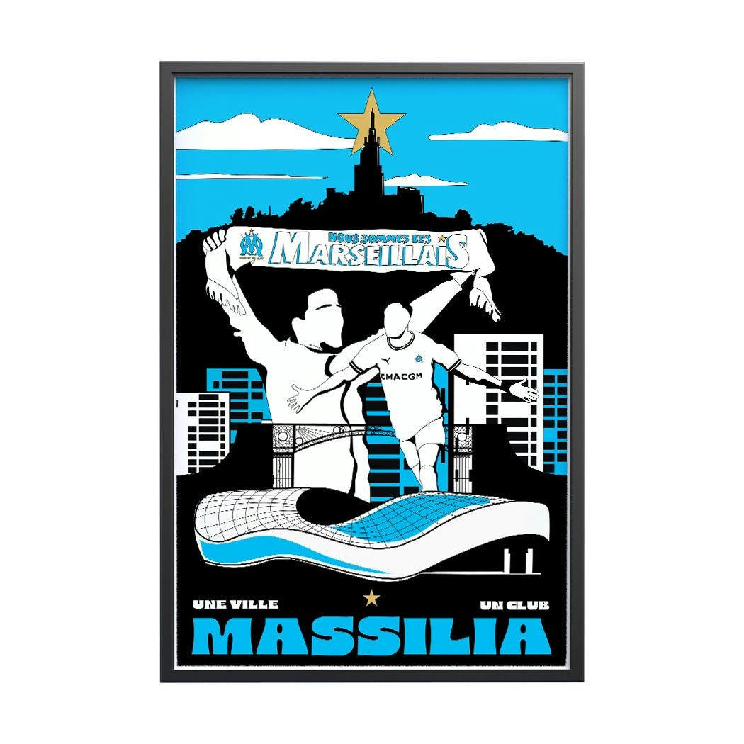 FOOTBALL - Affiche OM - Massilia Une Ville Un Club