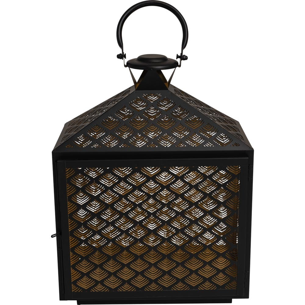 Lesli Living lantaarn Kira - zwart - 30x16x40cm