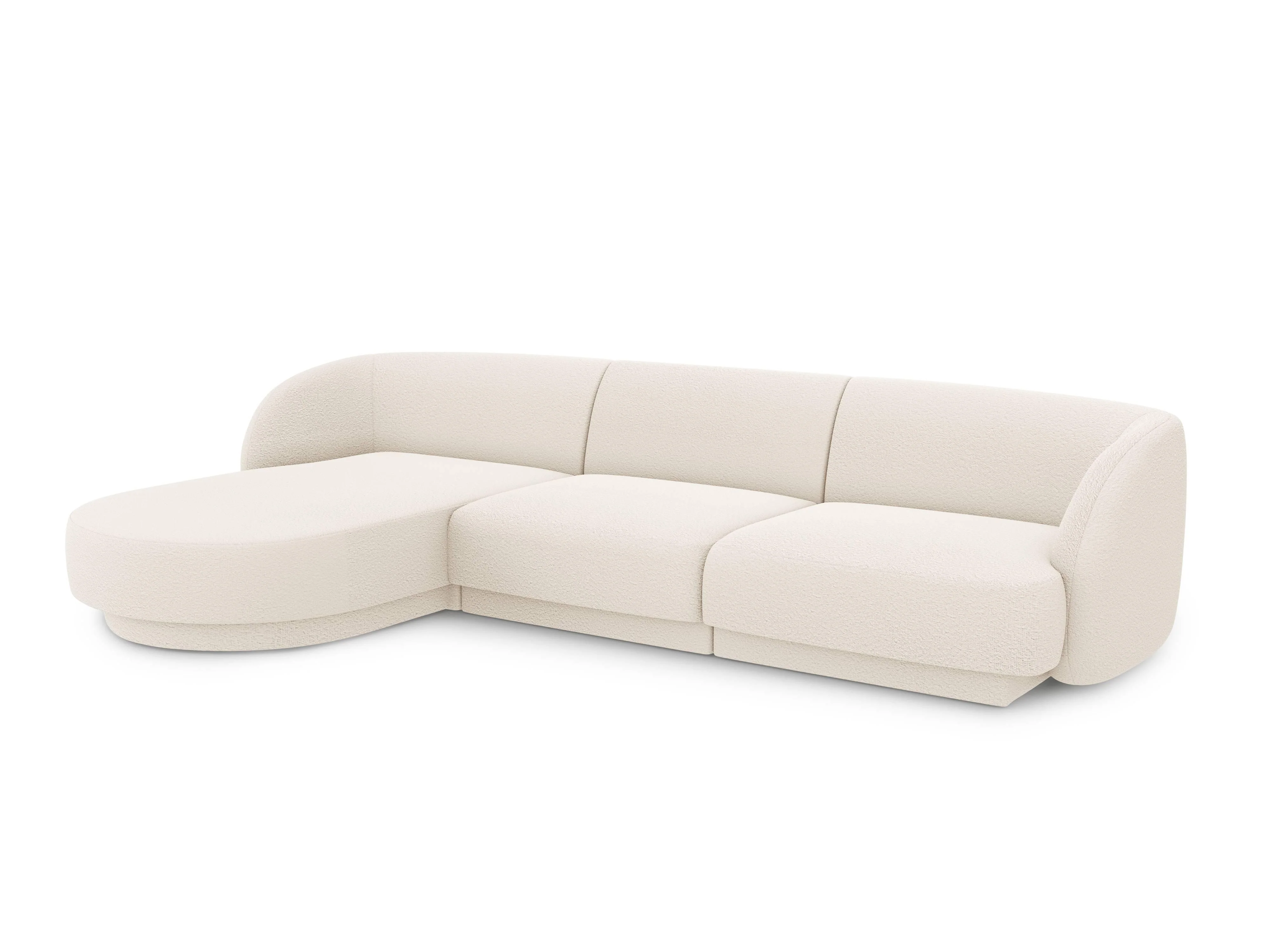 3.5-zitshoekbank Miley links bouclé