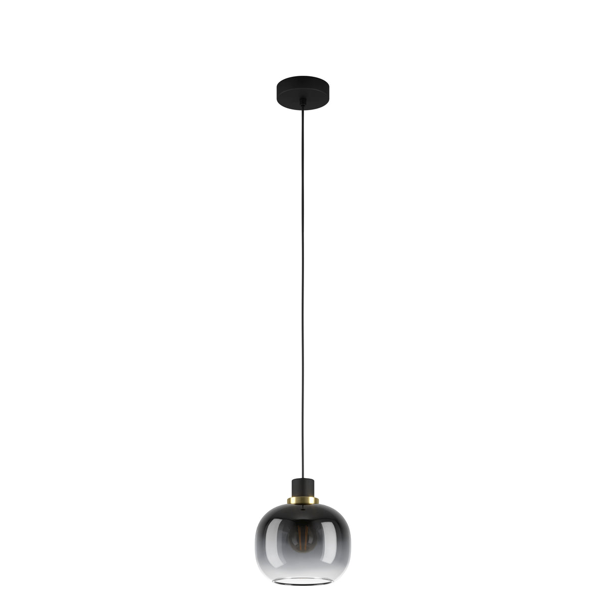 EGLO hanglamp Oilella - e27 - 19 cm - zwart/geelkoper