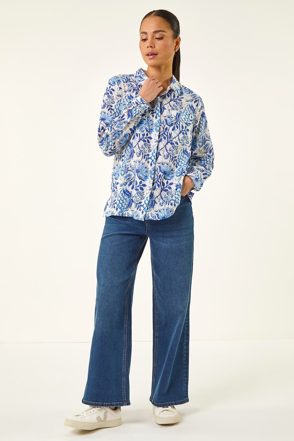 Roman Petite Floral Embroidered Blouse