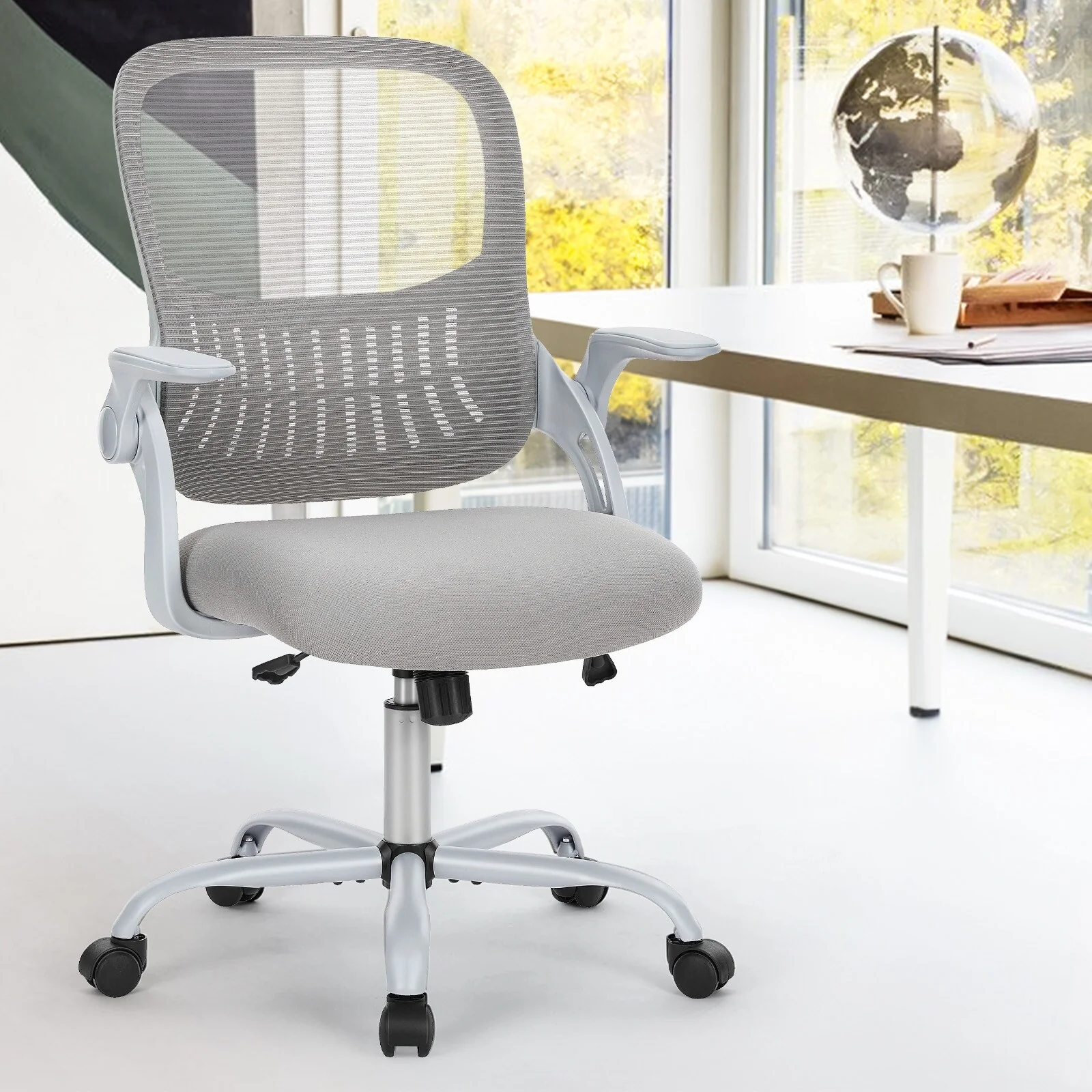 Ergonomic Mesh Office Chair with Lumbar Support, Adjustable Height & Swivel Base