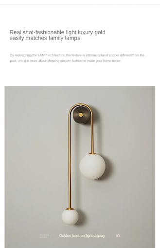 NNEOBA Modern Gold LED Wall Lamp: Illuminate Your Bedroom and Living Spaces with Style
