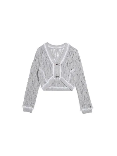 Faux-Fur-trim Cropped Cardigan - 25WDJ264M