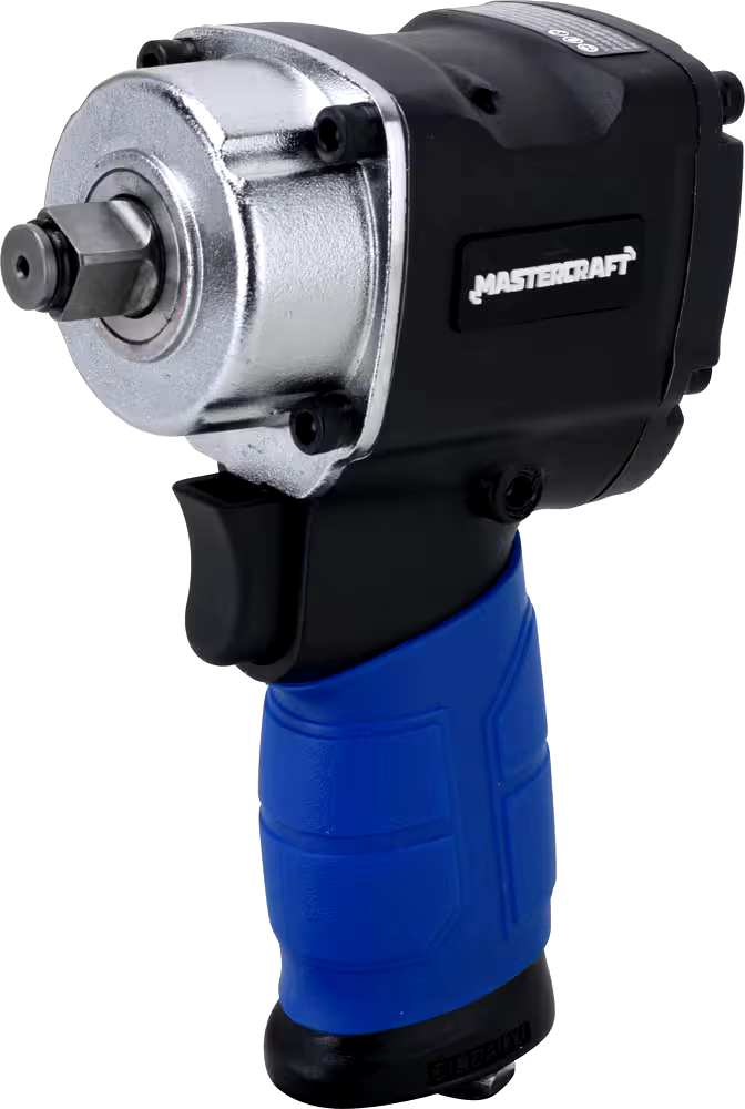 Mastercraft Lightweight 1/2-in Stubby Pneumatic Air Impact Wrench For 10-14mm Screws
