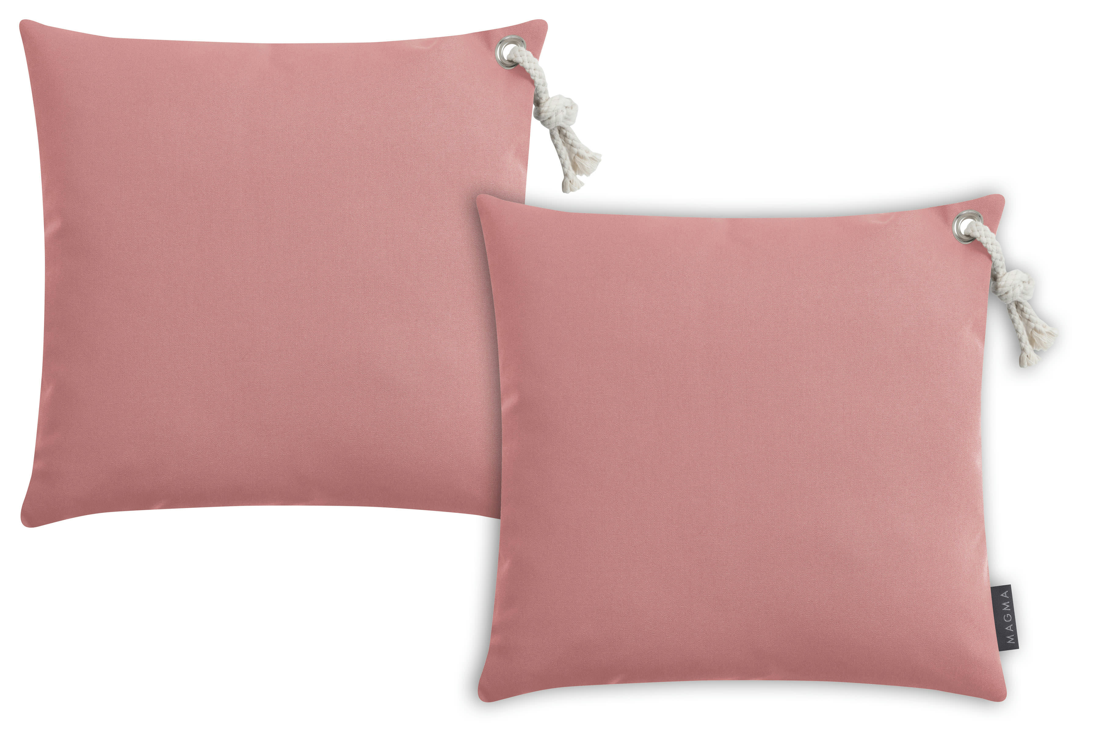 KOS - Housses de coussin avec cordelette corail- Lot de 2- 40x40