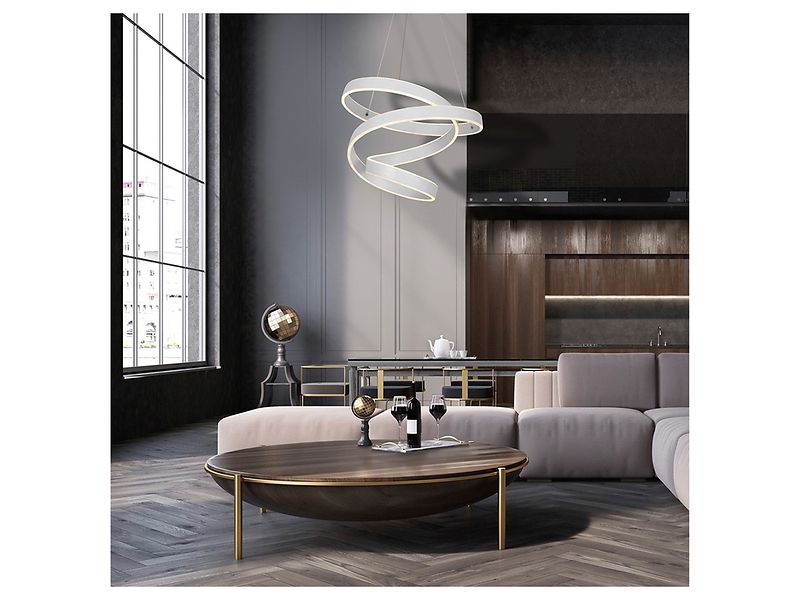 Lampa wisząca Andromeda LED metalowa biała