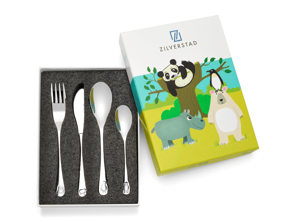 Zilverstad - Kindercouvert Wildlife - 4 delig - RVS