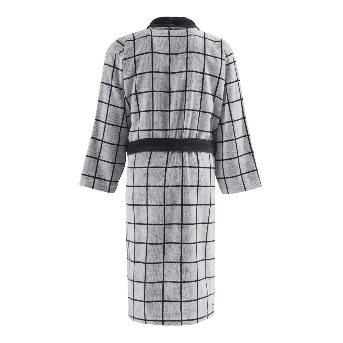 CHECK - Peignoir col châle velours  carbone M