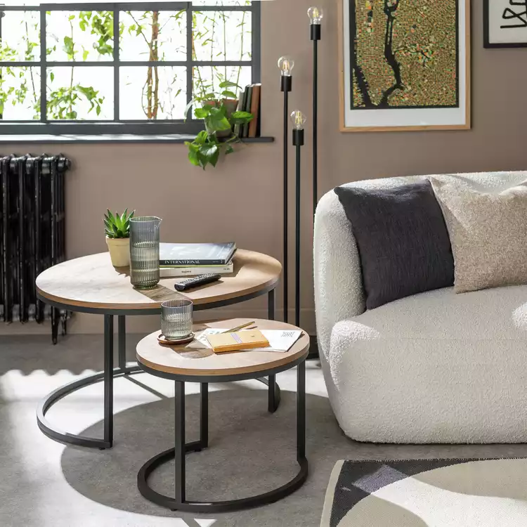 Habitat Nomad Nest of 2 Coffee Tables - Natural