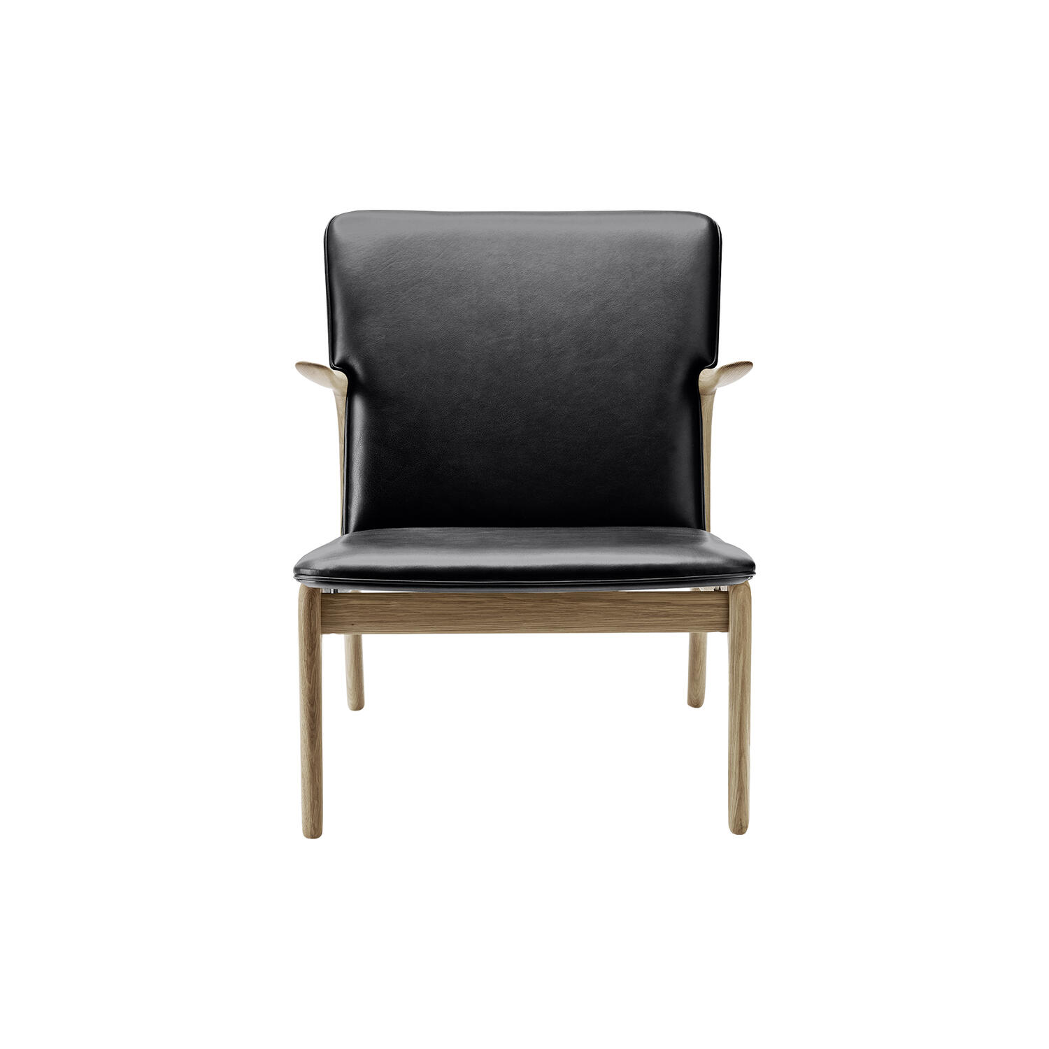 OW124 Beak Chair loungestol, olieret eg/sort