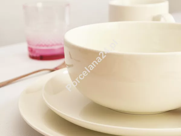 Serwis obiadowo-kawowy na 6 osób (42el.) Bogucice - Base Cream 1232