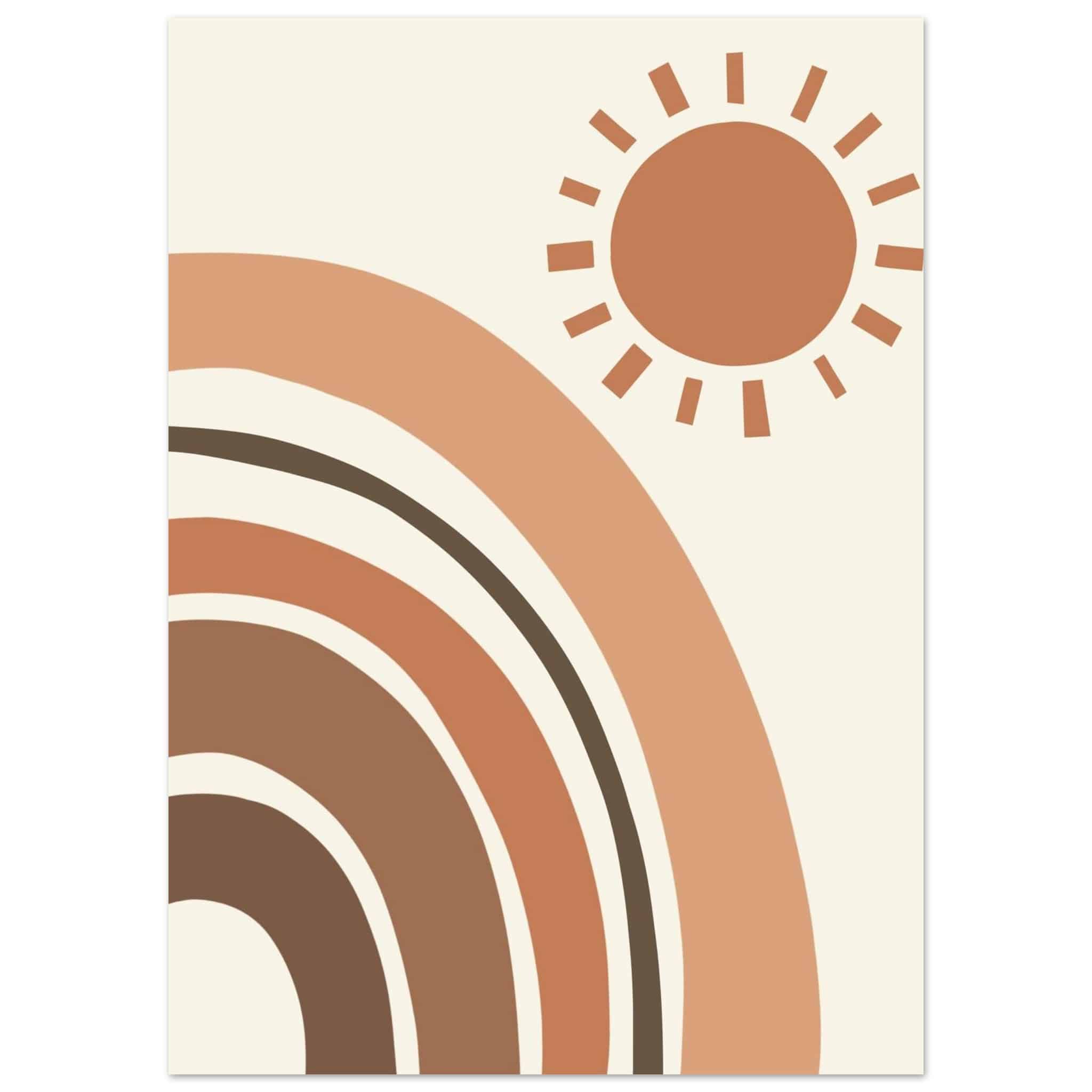 Artfulprints Poster Boho – Soft sun  - 50x70 cm - beige
