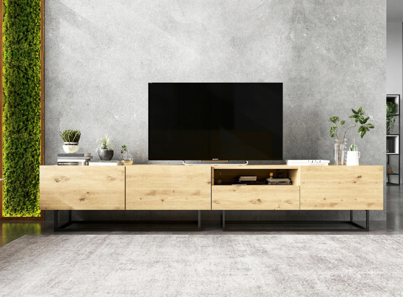 Szafka RTV Loft komoda RTV Loft dąb artisan 240 cm