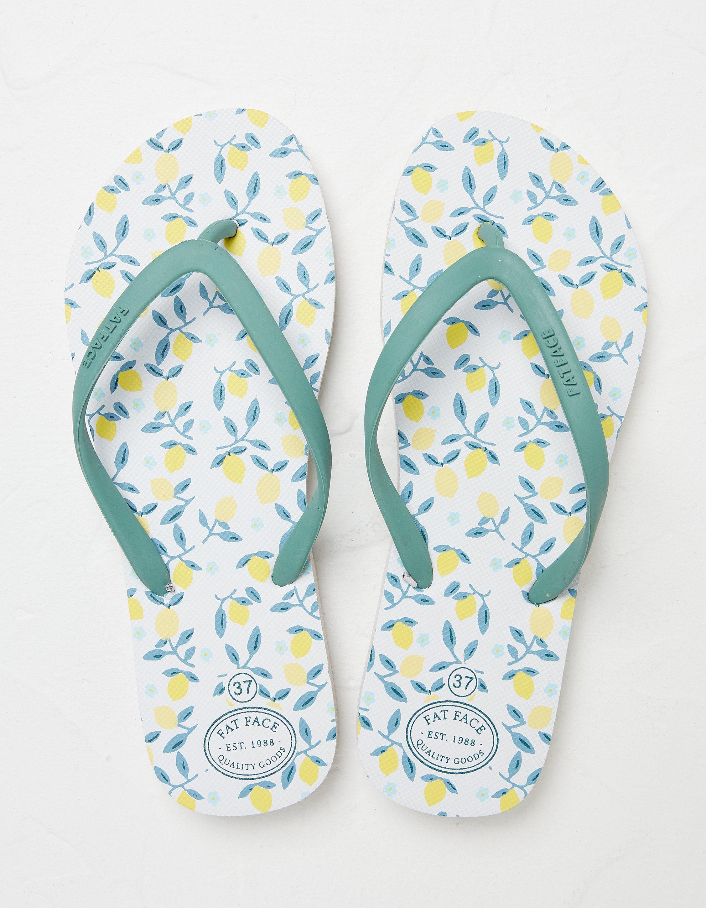 Portloe Lemon Flip Flops