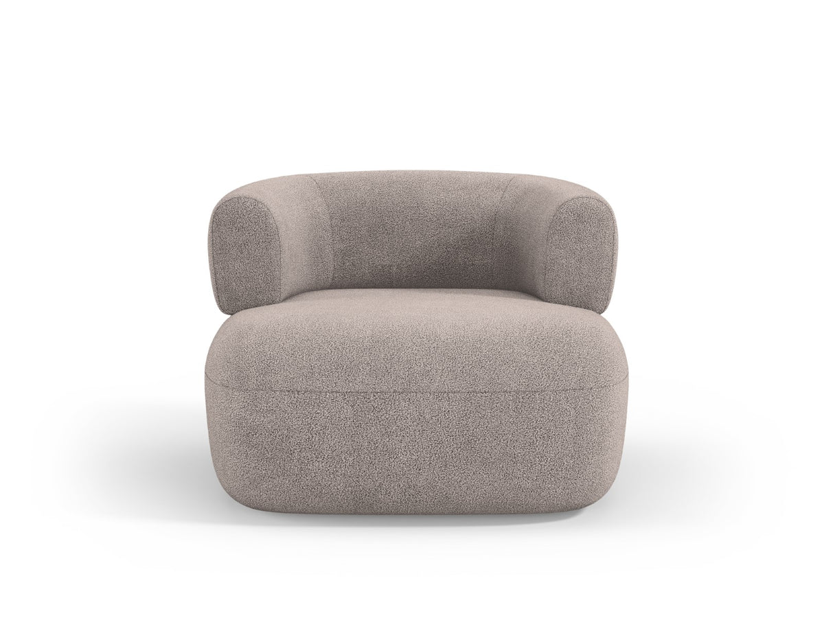 Micadoni Fauteuil Jenny boucle, lichtbruin - 88x90x73cm