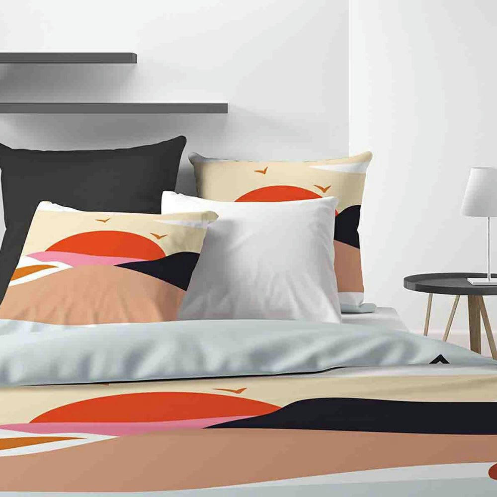 - Parure de lit 2 places coton à motifs 220x240 cm