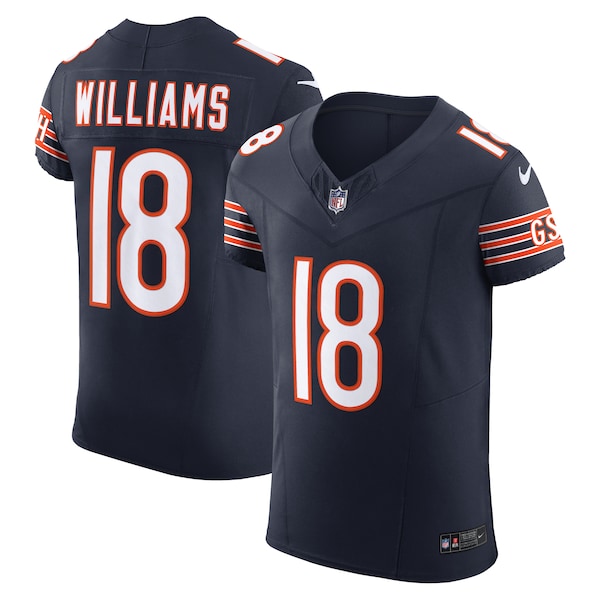 Caleb Williams Chicago Bears Nike Team Vapor F.U.S.E. Elite Jersey - Navy/Orange