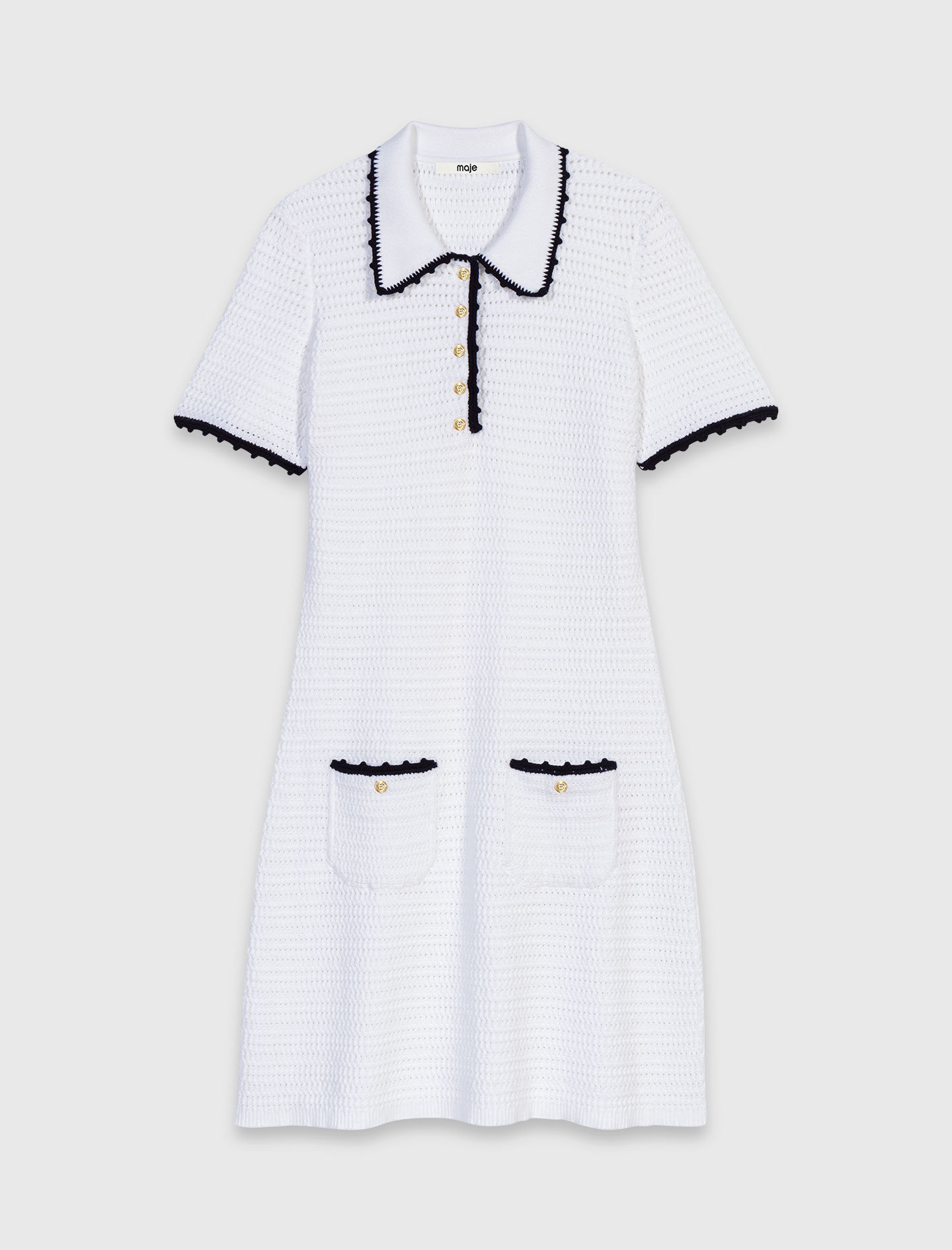 Robe polo en maille avec crochet