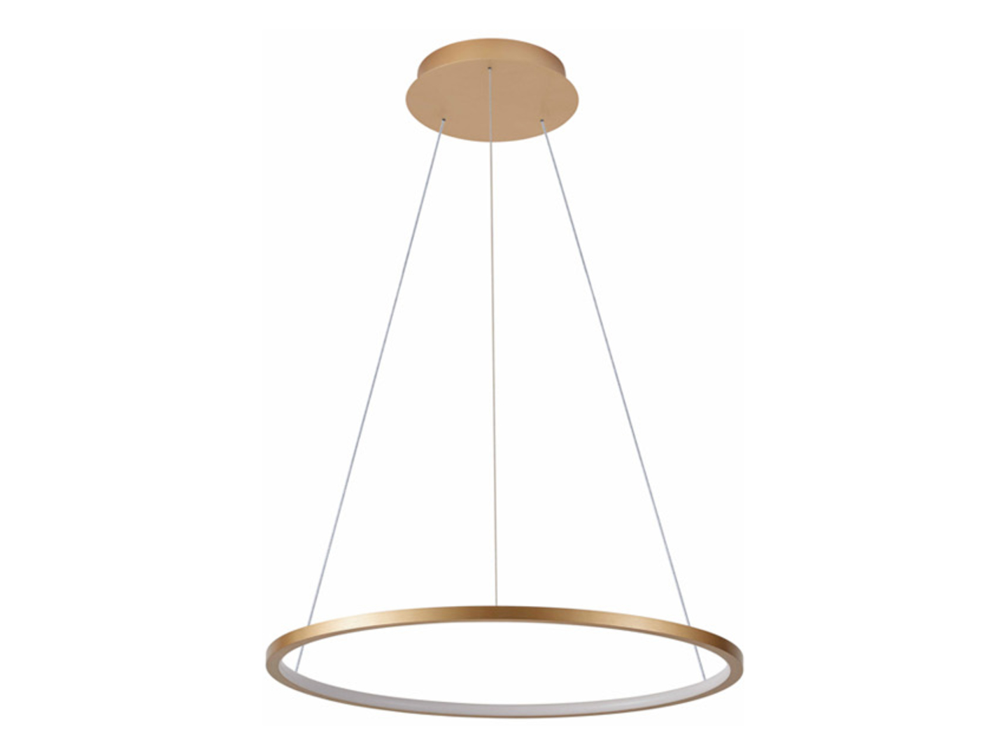 Lampa wisząca Vinola LED ze zmienną barwą światła złota